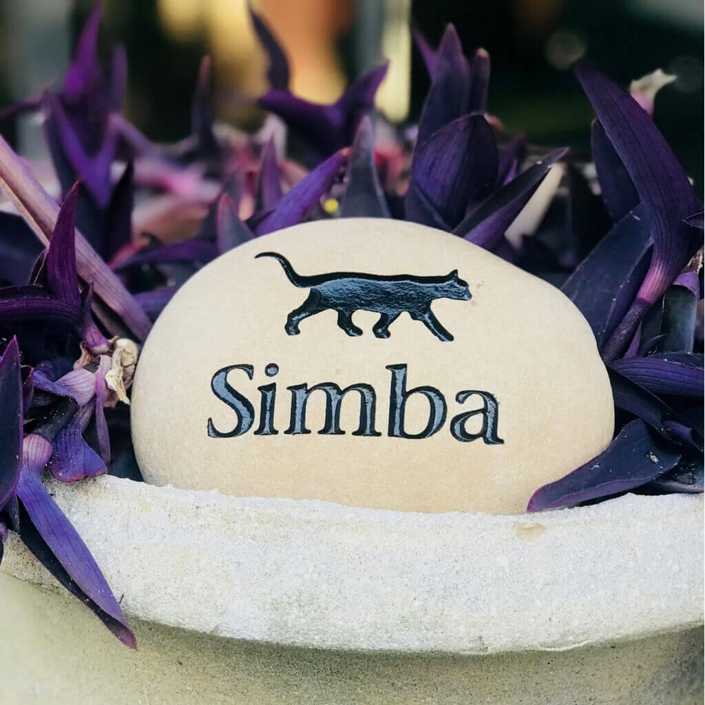 Tumbled River Stone | Engraved Pet Memorial Stone | Outdoor Pet Memorials | Customised Pet Memorials
