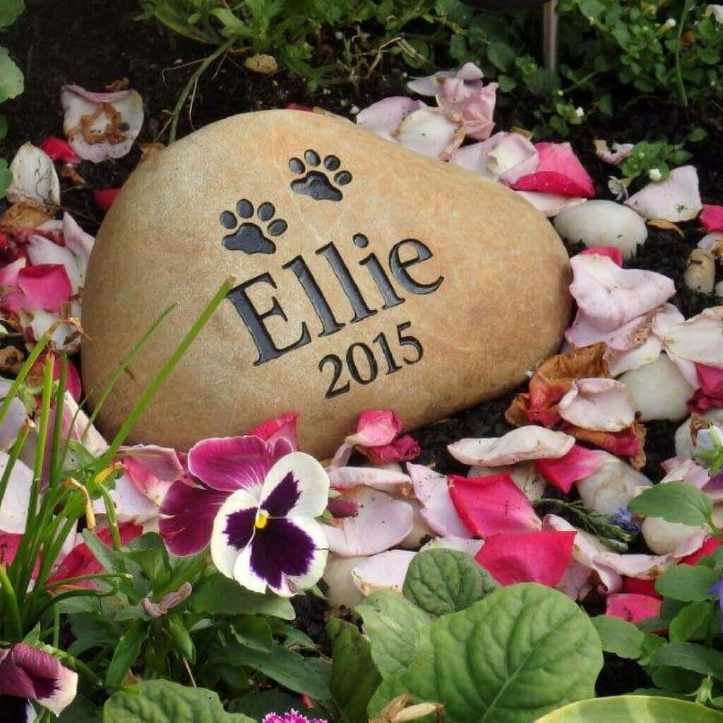 Tumbled River Stone | Engraved Pet Memorial Stone | Outdoor Pet Memorials | Customised Pet Memorials